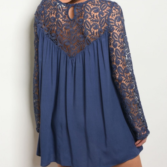 ❤Last 1❤WILLOW Navy Blue Dress - Picture 2 of 3